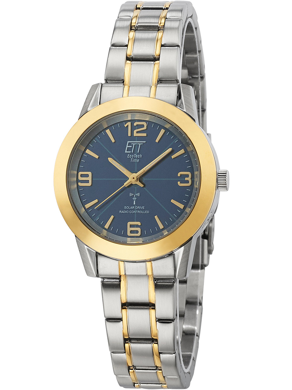 4260736030450 - Funkuhr Basic ELS-11506-32M Armbanduhren silberfarben (silbergoldfarben) Damen Solaruhren Solar