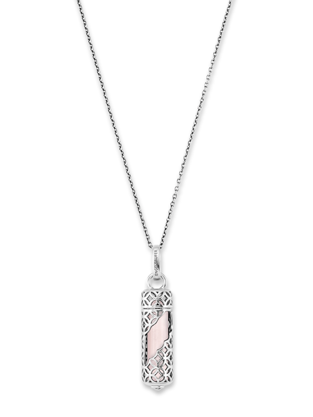 4260645866218 - Kette mit Anhänger ENGELSRUFER POWERFUL STONE ROSENQUARZ ERN-HEAL-RQ-M Halsketten Gr M Silber 925 (Sterlingsilber) Länge 60 cm bunt (silberfarben rosa rosa) Damen Ketten mit Anhänger zu Kleid Shirt Jeans Sneaker Anlass Geburtstag Weihnachten