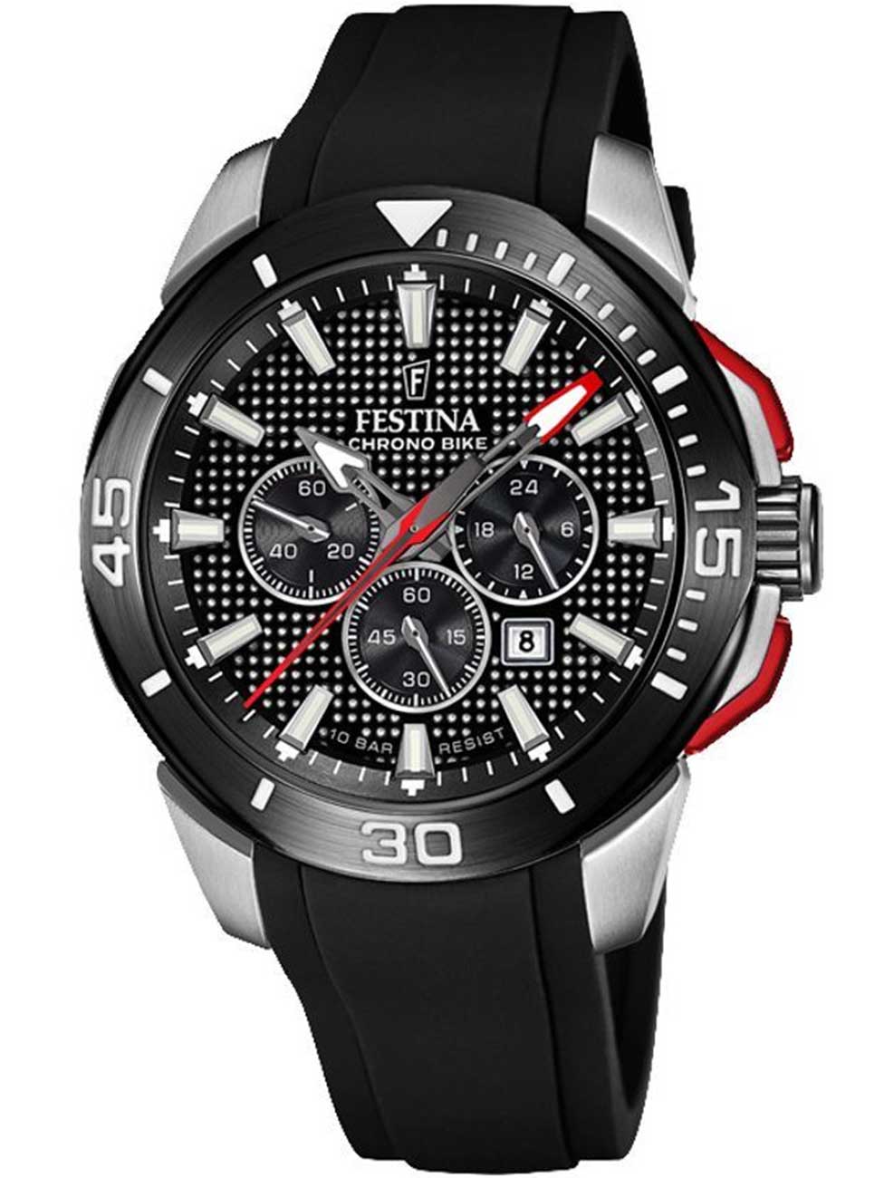 8430622795411 - Chronograph FESTINA Chrono Bike F20642 4 Armbanduhren schwarz Herren Armbanduhr Quarzuhr Herrenuhr Stoppfunktion bis 10 bar wasserdicht