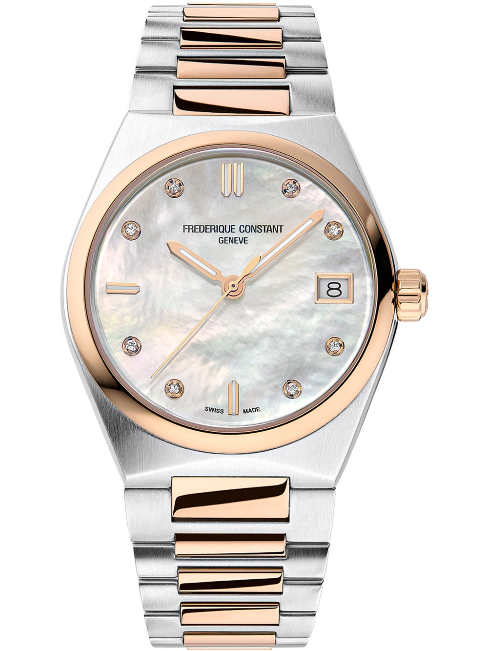 Frederique Constant FC-240MPWD2NH22B Damenuhr Highlife Ladies Quartz 8 Diamonds Set 31mm 5ATM