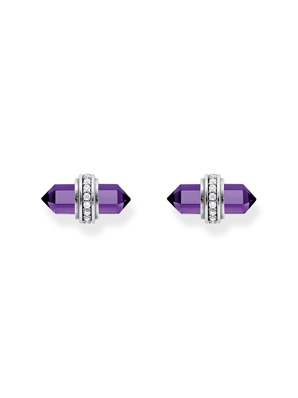 Thomas Sabo H2281-643-13 Silberne Ohrstecker mit violettem Onyx Damen