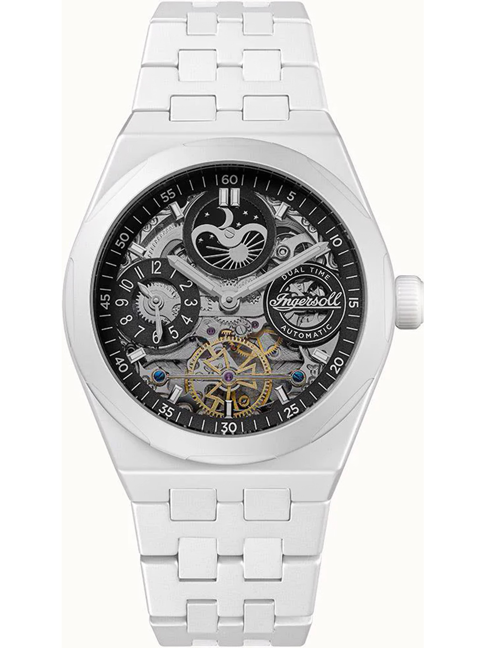 5013348514974 - I15101 The Broadway Keramik Dual Time Automatikuhr Herrenuhr 43mm 5ATM