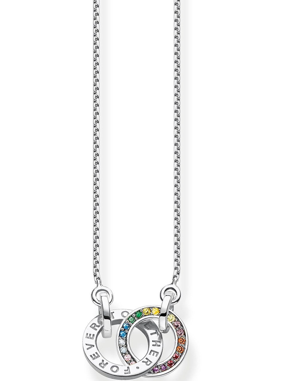 Thomas Sabo KE1488-318-7 Together Rainbow Damen Halskette, verstellbar