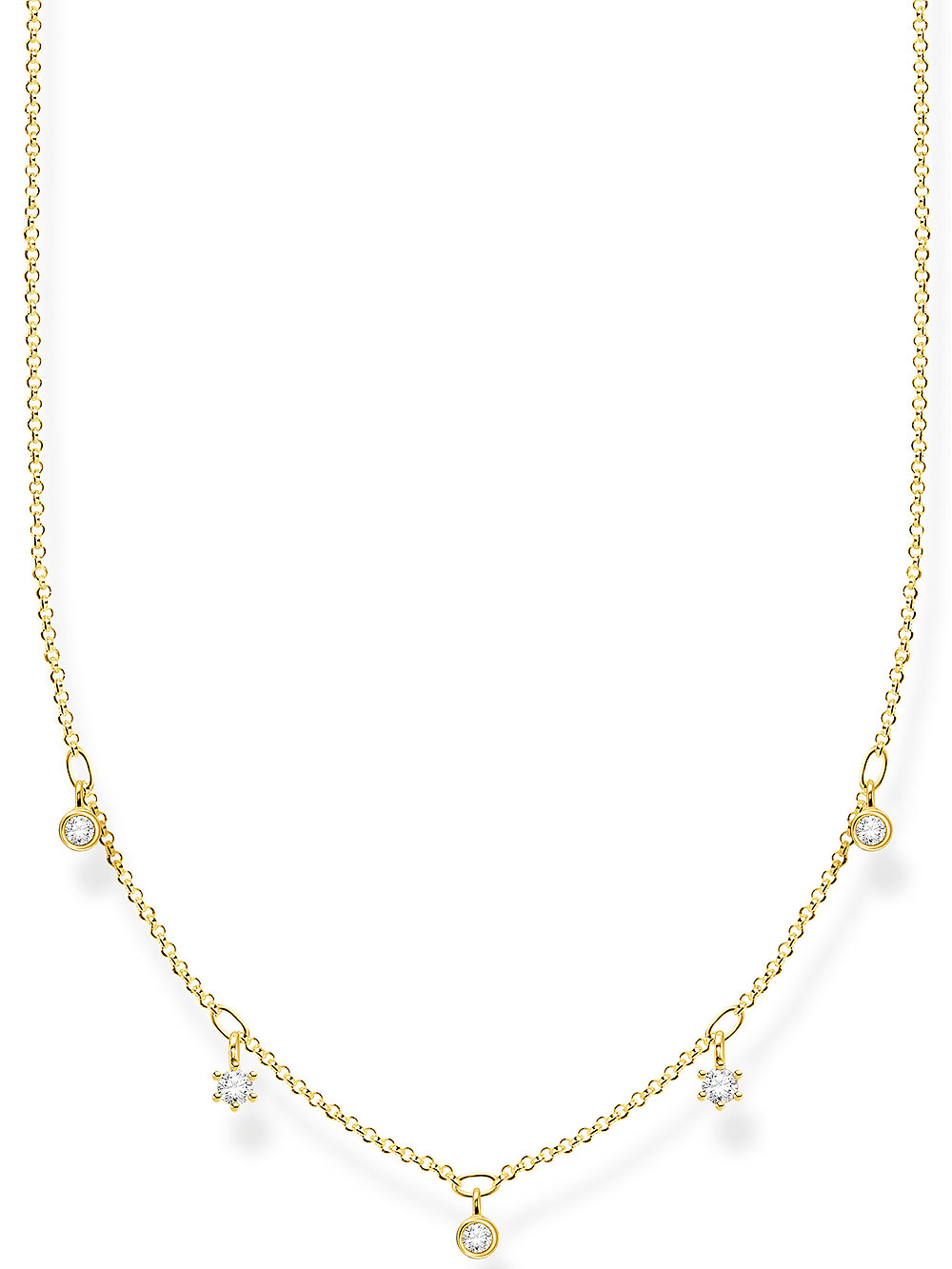 4051245488555 - Thomas Sabo Damen Kette gold weiß