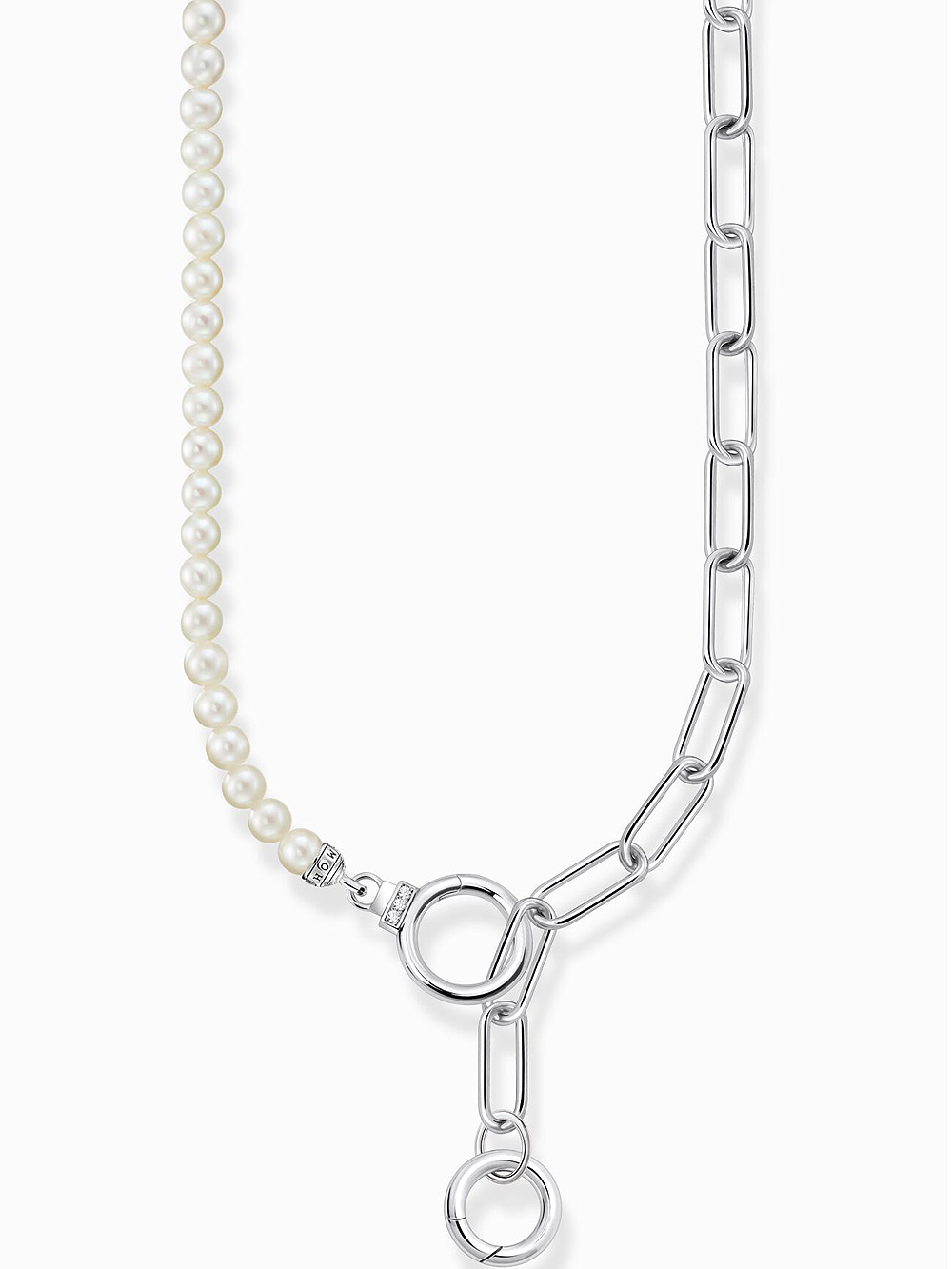 Thomas Sabo KE2193-167-14 Damen Collier Süßwasserzuchtperlen & Gliederkette, verstellbar