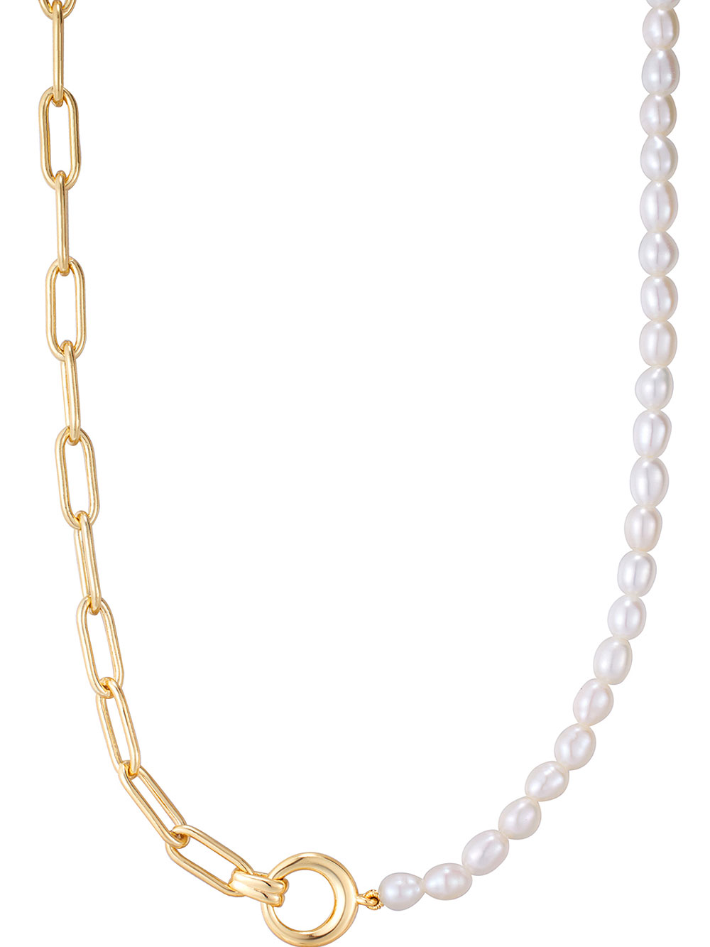 ANIA HAIE N043-01G Pearl Power Damen Halskette, verstellbar