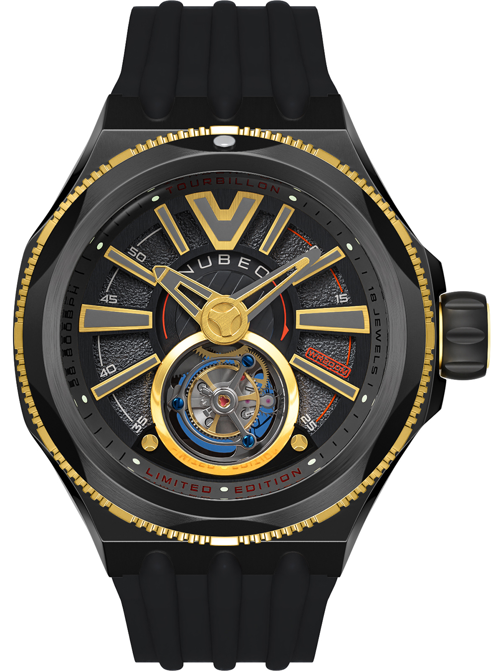 Nubeo NB-6075-05 Herrenuhr Messenger Tourbillon Limited 52mm