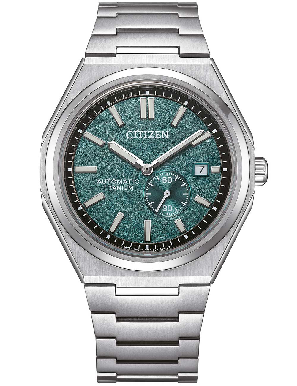 4974374341600 - Automatikuhr CITIZEN Armbanduhren silberfarben (titansilberfarben grün) Damen Armbanduhr Herrenuhr Damenuhr Titan Saphirglas bis 10bar wasserd