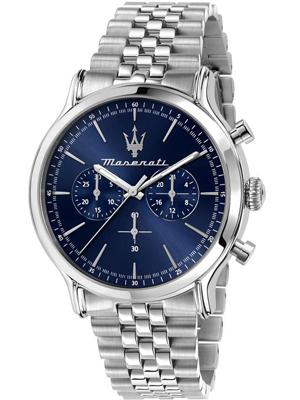 8033288983811 - Uhren - Epoca 42Mm Chr Blue Dial Br - in silver - Uhren für Unisex