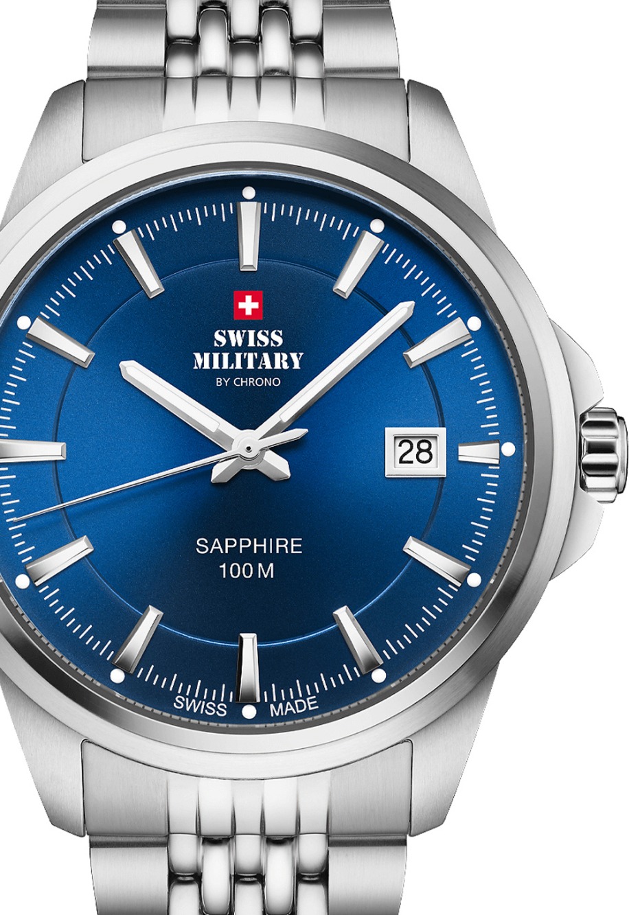 7630701200107 - Swiss Military SM3410403 Herrenuhr Klassik Saphirglas 40mm 10ATM