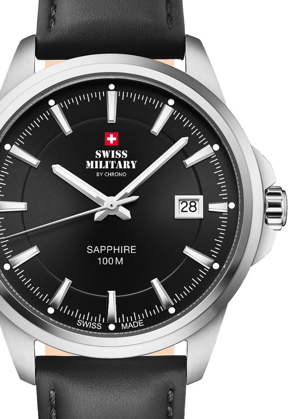 7630701200152 - Swiss Military SM3410408 Herrenuhr Klassik Saphirglas 40mm 10ATM