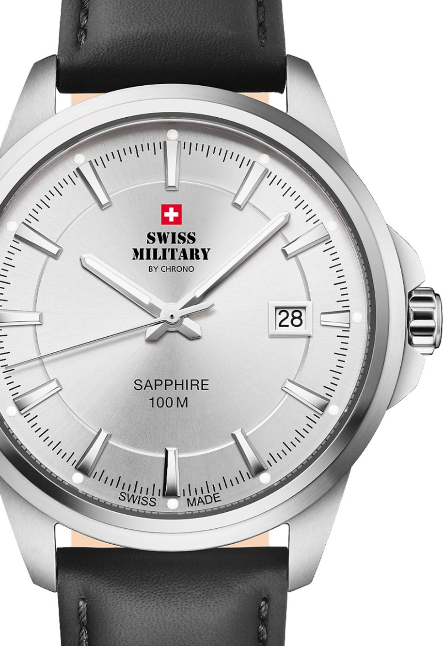 7630701200169 - Swiss Military SM3410409 Herrenuhr Klassik Saphirglas 40mm 10ATM