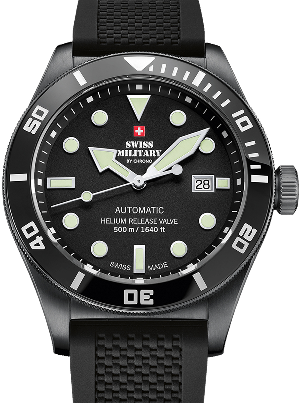 Swiss Military SMA34075.05 Diver Automatik Herrenuhr 44mm 50ATM