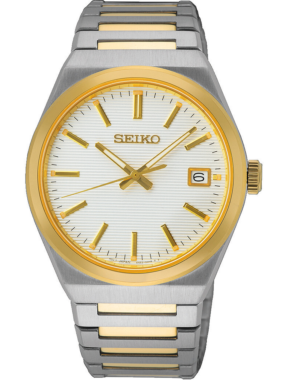 4954628250704 - Quarzuhr SEIKO SUR558P1 Armbanduhren goldfarben (silbergoldfarben) Damen Quarzuhren Armbanduhr Herrenuhr Damenuhr Datum Saphirglas Edelstahlarmband