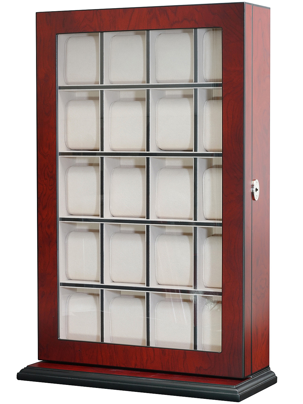 4260156291349 - Uhrenvitrine RS-1135-20BU für 20 Uhren bubinga