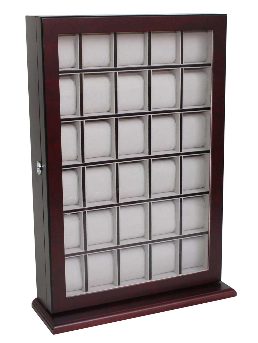 4260156290861 - Uhrenvitrine RS-1135-30BU für 30 Uhren bubinga