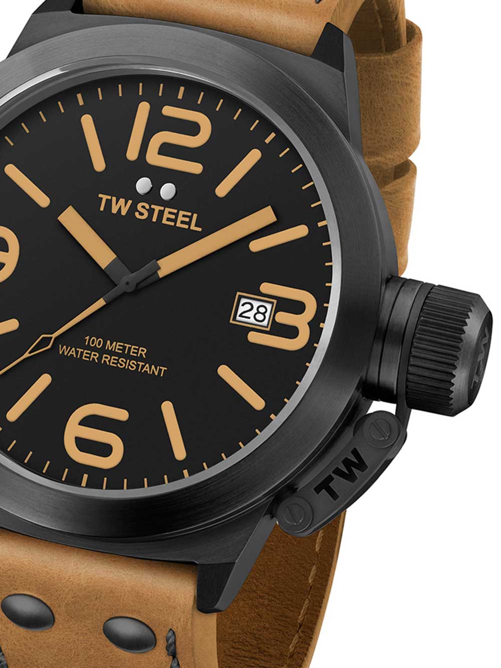 TW Steel CS42 Canteen Leather 50mm 10ATM