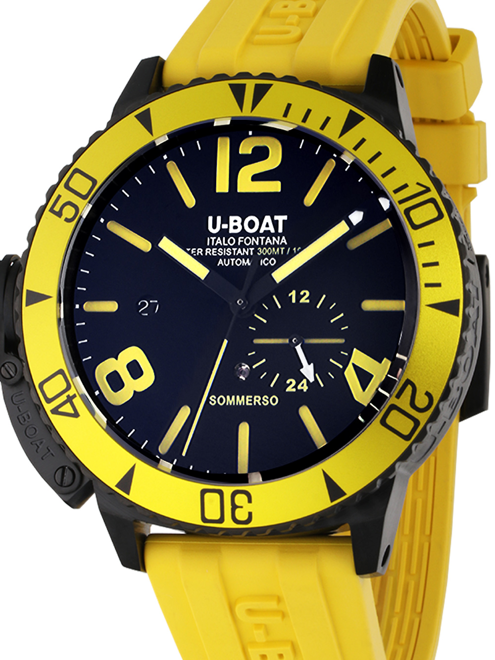 U-Boat 9668 Sommerso Yellow IPB Automatik Herrenuhr 46mm 30ATM