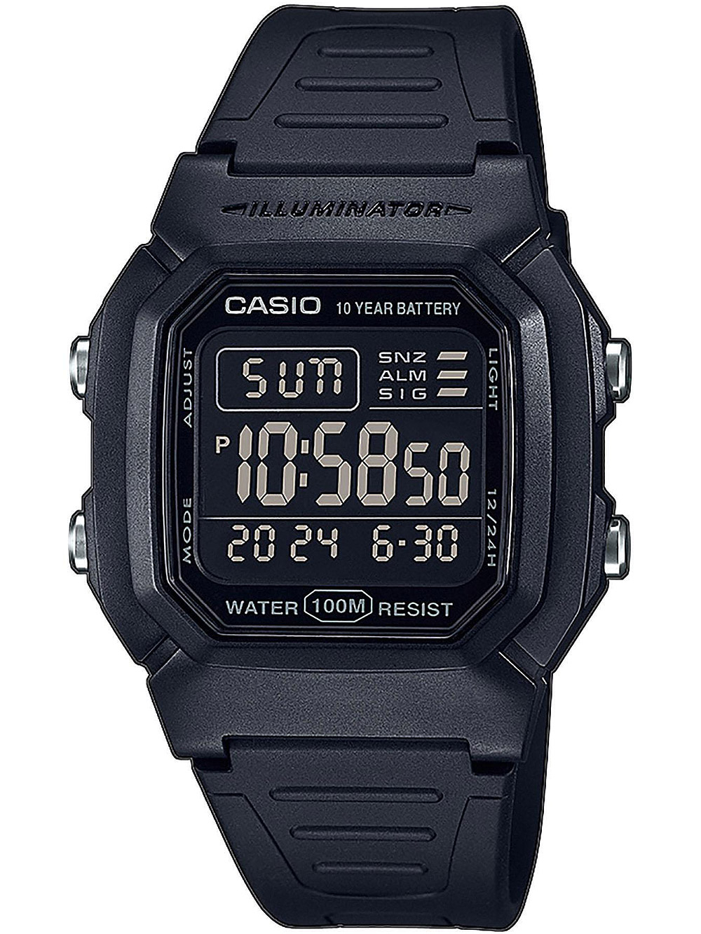 Casio W-800H-1BVES Collection Herrenuhr 37mm 10ATM