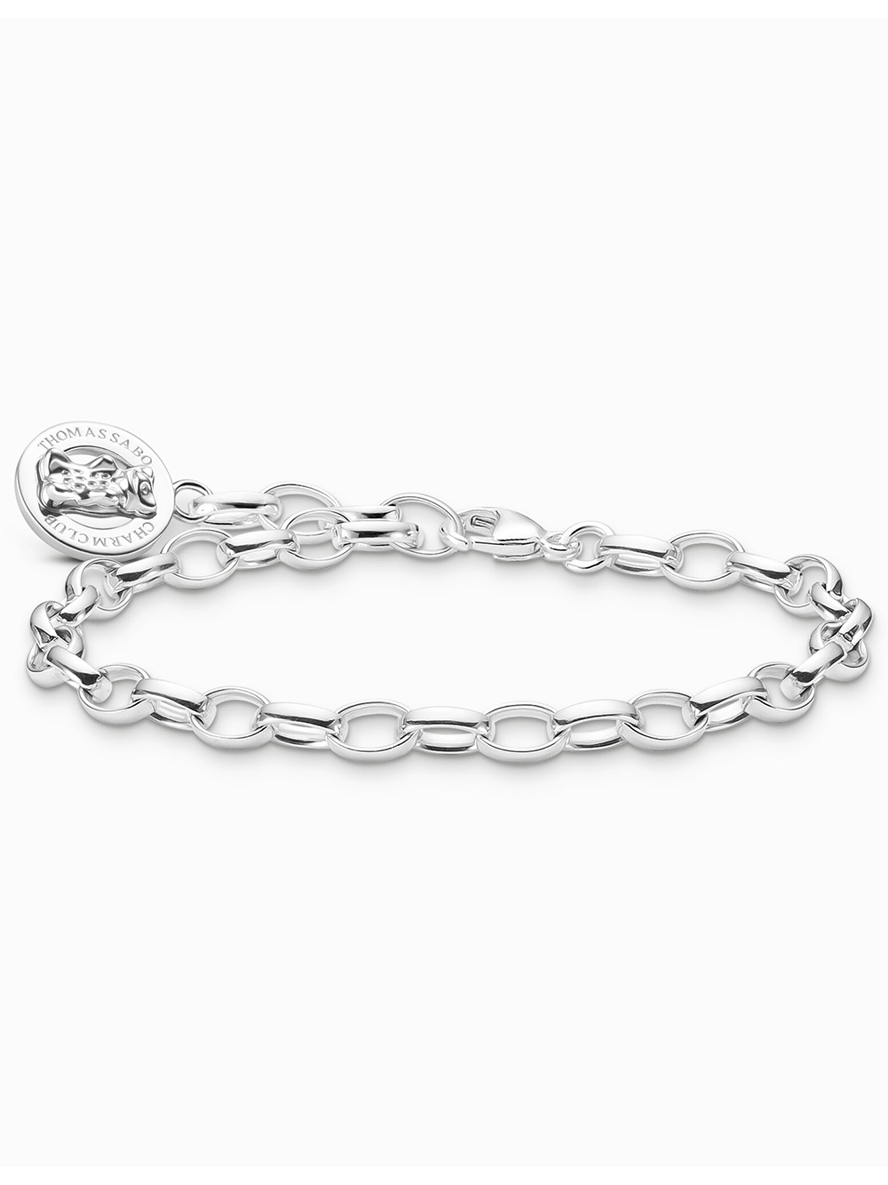 Thomas Sabo X0291-001-21-L19 Silbernes Charm-Armband m. Goldbären Logo-Ring