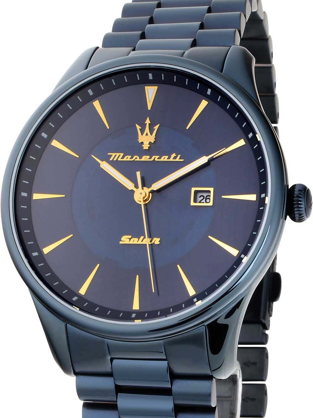 Maserati R8853146003 Blue Solar 45mm Herrenuhr günstig einkaufen 